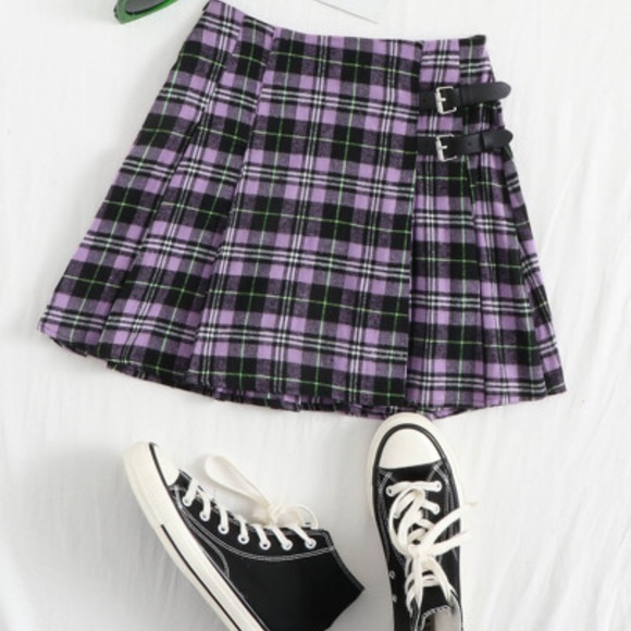 Purple kilt tartan skirt - Picture 1 of 1